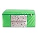 Produktbild unimango Jumbo durchsichtselement Oxford Quilt Bag Wasserdichte faltbare Kleiderschrank Organizer Kleidung Spielzeug Laundry Storage Wäschekorb Staubbeutel platzsparend Boxen, Oxford, grün, L: 60x40x25CM