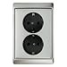 Produktbild Berker SCHUKO-Doppelsteckdose 47299004 mit Rahmen ARSYS Steckdose 4011334239208