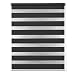 Produktbild MCTECH® Doppelrollo Duo Rollo Klemmfix ohne Bohren Fenster-Rollo Springrollos mit Klemmträger (140 x 175 cm, schwarz)
