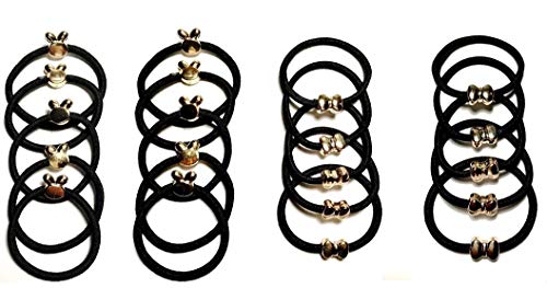 goma de pelo elástica negra, coletero para el pelo, cinta y pulsera de goma 20 uds. lazo elástico para niñas, accesorio para cabello
