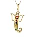 PeenZone 18k Gold Plated Navratna Ganpati Pendant For Unisex RS.2331.00