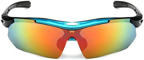 Ruanyi Men's Classic Flying Polarized Sunglasses UV400 Protection Metal Material Aviator Vintage for Driving Fishing Cycling (Color : Blue Frame)