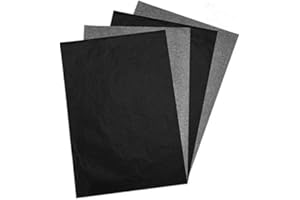 TOPHOMER 100 Sheets A4 Carbon Transfer Paper Carbon Copy Paper Tracing Paper for Wood, Paper, Canvas and Other Art Surfaces - Black