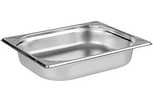 APS 81202 GN-Behälter 1/2, Gastronormbehälter Edelstahl/Abmessungen 265 x 325 cm/Höhe 65 mm/Volumen 4 Liter