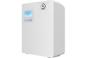 OAMGER Difusor de aceites esenciales sin agua - Difusor de aromaterapia Bluetooth y Wi-FI - Difusor profesional sin agua - 300 ml - para habitaciones grandes (blanco)