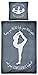 Produktbild Aminata Kids - Bettwäsche-Set 135-x-200 cm Cheerleader-Motiv Tanzen Tänzer-in Cheerleading 100-% Baumwolle Renforce grau-e anthrazit