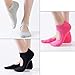 Produktbild Vaxuia Yoga Socken für Pilates, Ballett und Stange, 3 Paar Baumwollsocken, Einheitsgröße 36-43, grau, Rose-rot, schwarz. EU36-43