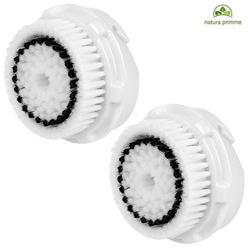 Replacement Brush Head for Sensitive Skin Cleaning. For All Skin Types, Including Sensitive and Combination Skin. Works on Face and Body. Compatible with Clarisonic MIA, MIA 2, ARIA, PRO, PLUS Cleansing Systems. (2-Pack Sensitive Brush Head)