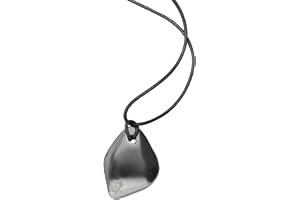 INKANAT Rullat Shungit-hänge - skyddande natursten - handgjord energiamulett - polerad mineral med snöre - unisex smycken