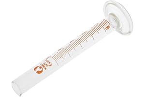 Folpus 5 Ml Messzylinder Aus Glas, Messzylinder für Chemiemessungen, Mehrfarbig, 50 Ml, Klar, 5ml