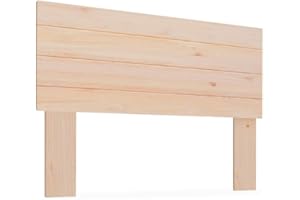 LA WEB DEL COLCHON - Cabecero de Madera Rústico Vintage para Cama de 105 (115 x 90 cms.) Barnizado Natural | Cabeceros Madera | Dormitorio Matrimonio | Cabezal Cama |Estilo nórdico