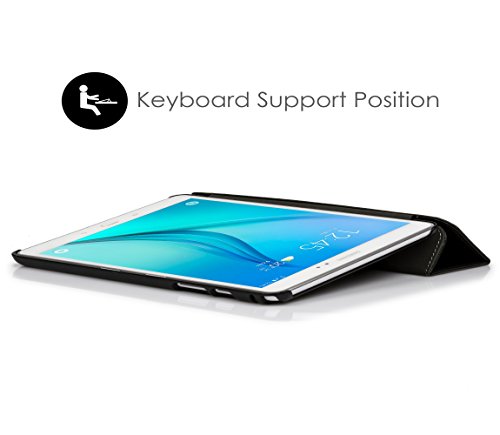 Forefront Cases® Neue Leder Hülle / Tasche / Case / Cover für Samsung Galaxy Tab A 9.7 SM-T550 (Mai 2015) – Rundum-Geräteschutz und intelligente Auto-Sleep-Wake-Funktion mit 3-JAHRES-GARANTIE VON FOREFRONT CASES – inkl. Eingabestift - 8