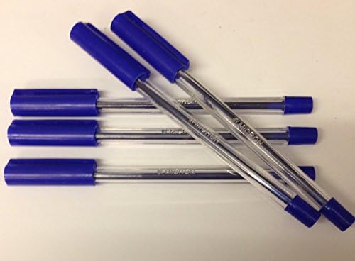 30x BLUE MICRON BALLPOINT PENS. MEDIUM POINT BLUE BIROS.