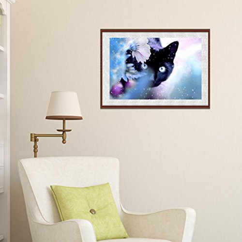 Igemy Katze DIY 5D Diamant Stickerei Anstrich Querheftung Ausgangsdekor Fertigkeit (B) - 2