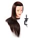 Hairdressing Training Heads 100% Synthetic Fiber Hair Mannequin Styling Dolls Head (Table Clamp Holder Included) ESC0418P