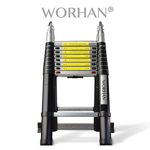 Preisvergleich Produktbild K5.6 Air 560cm WORHAN® LUFTABSENKUNGGSTECHNOLOGIE KLAPPLEITER TELESKOPLEITER DOPPELTELESKOPLEITER ALULEITER ANLEGELEITER ALULEITER ALU TELESKOP LEITER MULTIFUNKTIONS LEITER (5.6m Air)