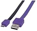 Produktbild Manhattan Hi-Speed Flachbandkabel Micro-B USB 2.0 ( A Stecker - Micro-B Stecker) 480 Mbps 1,8 m schwarz/ lila 390965
