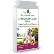 Magnesium Citrate 300mg (30% Elemental) Capsules - High Absorption &amp; Strength Formula Yielding 90mg Elemental Magnesium Per Capsule - UK Manufactured, Vegans &amp; Vegetarians