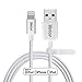 Produktbild Veetop iphone ladekabel, apple lightning usb kabel für iphone ipad ipod und andere apple geräte, ladekabel datenkabel mit Aluminium Anschluss für schnelle aufladung, Apple MFI zertifiziert. 100% ZufriedenheitsGarantie (1.8m / Weiss)