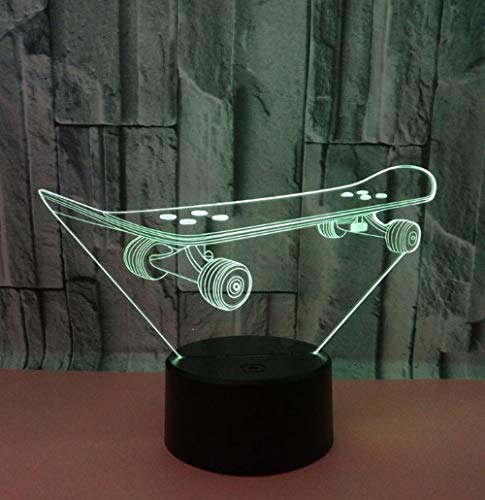 Preisvergleich Produktbild 3D Illusion Lampe optische Nachtlicht Roller Visualisierung Amazing Optische Täuschung Touch Control Light 7 Farben ändern Schreibtischlampen für Kinderzimmer Decoration