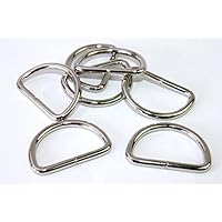 D-Ringe-Halbringe, 10 Stück 30x23x4mm *verchromt* für 30mm Gurt/Band geeignet.