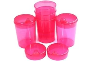Medi-Inn+ Bill Becher 250 ML Set 5 Sous-Parties + 10 Couvercle (Ouverture 5 Pièces 12 X 10mm U.5 Stück 4 X 4mm) IN Diverses Couleurs de rouge, Ouverture boisson : 4 x 4 mm, Trinköffnung: 4 x 4 mm