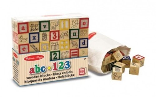 Melissa & Doug Wooden abc 123 Blocks