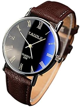 BeautyTop Art und Weise Luxuxfaux-Leder-Mens-Quarz-analoge Uhr-Armbanduhr
