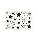 LHWY Star Tattoo Stickers Hollow Solid Black and White Tattoo Stickers Waterproof Pattern