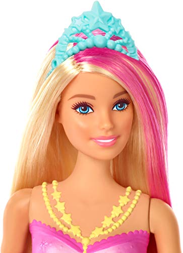 Barbie GFL82 - Dreamtopia Glitzerlicht Meerjungfrau mit blonden Haaren, Flosse mit Schwimmbewegungen und Licht, Spielzeug für die Badewanne, Puppen ab 3 Jahren - 4