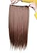 Bigood Women Long Straight Light brown Hair Piece Wig Clip Hair Extensions 60cm