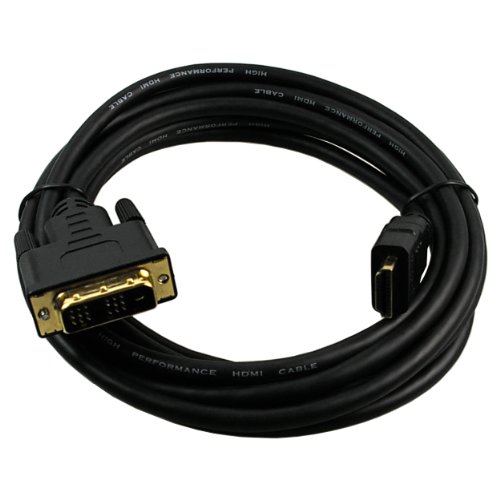 mumbi HDMI auf DVI Kabel 3 Meter - 19pol. HDMI-Stecker auf 18+1 DVI, vergoldet, doppelte Abschirmung, HDTV bis zu 1080p