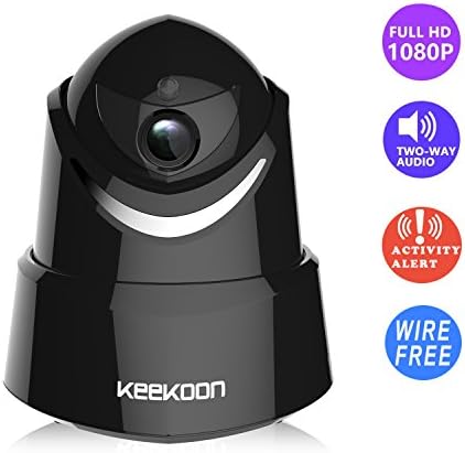 Wireless Internet Security Camera 1080P HD AEJOK Rotating Wall Mounted Wired IP Indoor Yard Home Security Camera | Support 64GB SD Card &amp; Motion Sensing &amp; Pan/Tilt &amp; IOS/Android APP &amp; Talking Audio