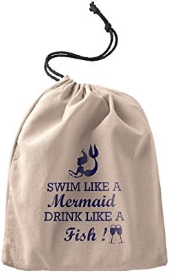signatives Mermaid birthday party - Mermaid theme party - Birthday party favor bags - mermaid party favor bags - Custom Birthday Party Favor Bags - Gift Bags - Drawstring Bag