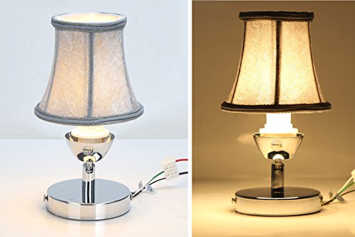 Fuloon 6er Set Molton Lampenschirme für E14/E27 Birne Kerze Kronleuchter Hängelampe Rund Lampenschirme (Grau) - 5