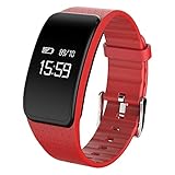 Slri Smart Armband Unisex Herzfrequenz Ermüdung Grad Blutsauerstoffsauerstoffarmband Uhr - Rot