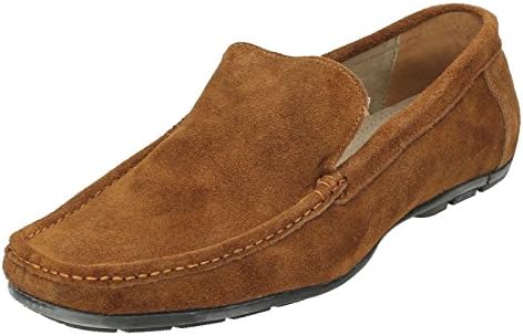 Mens Malvern Casual Slip On Shoe - Tan Suede - UK Size 9 - EU Size 43 - US Size 10