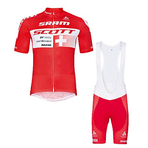 Wulibike Maillot Cyclisme Homme Manches Courtes Tenue de Vélo Jersey Pro+Cuissard avec 3D Gel Rembourrée ...