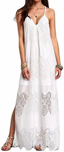Clearance!!! Women Dress Hippie Boho Sunday77 Women Dress Valentine's Day Embroidered Floral Lace Crochet Mini Dress Half Sleeve Mini Dress Sundress Beach Skirt Lace (L, White Sexy)