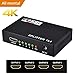 Price comparison product image HDMI Splitter 4K, FAERSI 1x4 Ports Powered V1.4B Video 1 in 4 Out Converter, Support 1.4 HDCP Bypass, Full Ultra HD 1080P 4K/2K 3D for PS4 Xbox Sky Box Fire Stick,DVD Player HDTV Projector etc