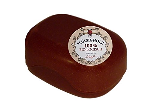 Preisvergleich Produktbild Einseifer Große Seifendose aus Flüssigholz BORDEAUX ROT Seifenbehälter