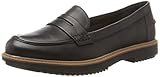  Clarks Damen Raisie Eletta Mokassin, Schwarz (Black Leather), 39.5 EU