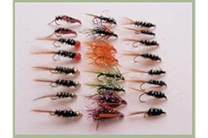 TROUTFLIESUK NYMPHS 24 Diawl Bach inc all patternsTrout Fishing Flies Size 10-12
