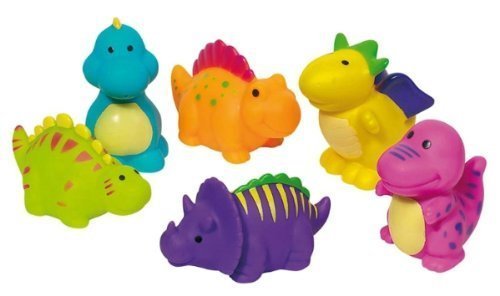 Preisvergleich Produktbild 6 Bunte fröhliche Dinosaurier-Spritztiere
