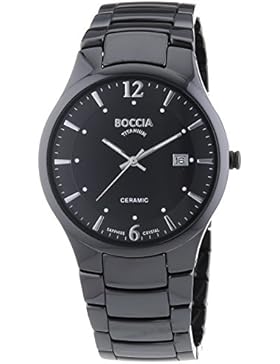 Boccia Herren-Armbanduhr XL Ceramic Analog Quarz Keramik 3572-02