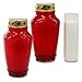 Produktbild 2er Pack Glas Grablampen groß rot mit Brennereinsatz WP4 und Deckel, Grablicht, Grabkerze, Grableuchte, Grablaterne, Grabschmuck, Trauerlicht