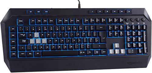 AmazonBasics - Teclado para videojuegos  sensaci  n de tecleo mec  nico  QUERTY Layout 