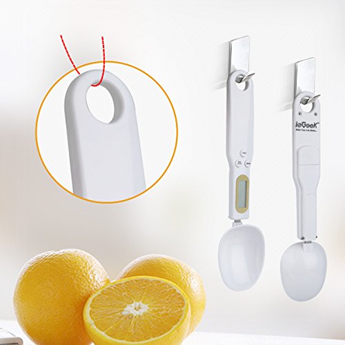 ieGeek 0.5g bis 500g Hohe Präzision Elektronischer Messlöffel / Tragbar Küchen kleiner Haushalt Elektronische Waagen – LCD Display Herausnehmbare Esslöffel (Weiß) - 7