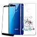 Produktbild Laixin Huawei Honor 9 Lite Hülle Transparent Silikon Handyhülle Case Cover Durchsichtig Antikratz Schutzhülle + Free [Gehärtetes Glas Displayschutzfolie], Paar Einhorn