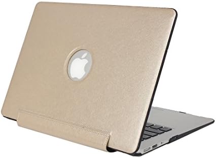 Mac Cases &amp; Covers, For Macbook Pro Retina 12 inch Silk Texture Apple Laptop United PU Protective Case ( Color : Gold )